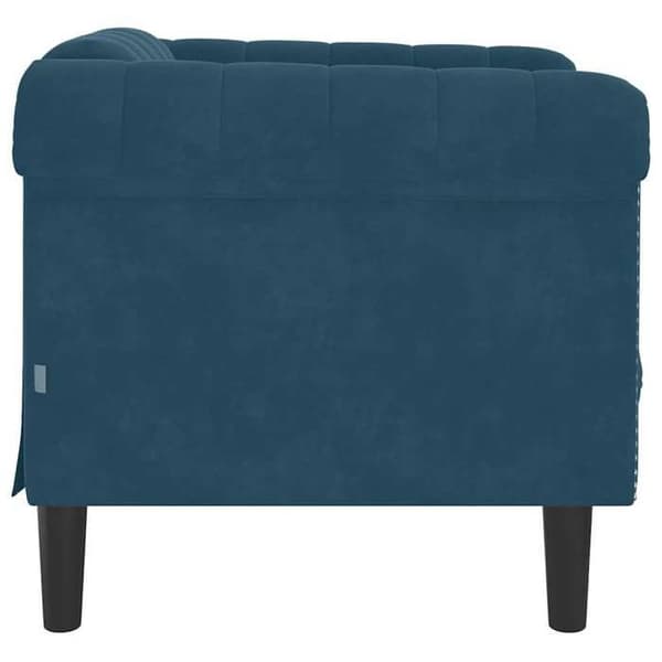Maison Exclusive - Blå velour lænestol