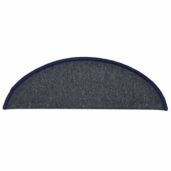 Maison Exclusive - Trappe tæppe 30 stykker 56 x 17 x 3 cm Mørkegrå og blå Halvmåne