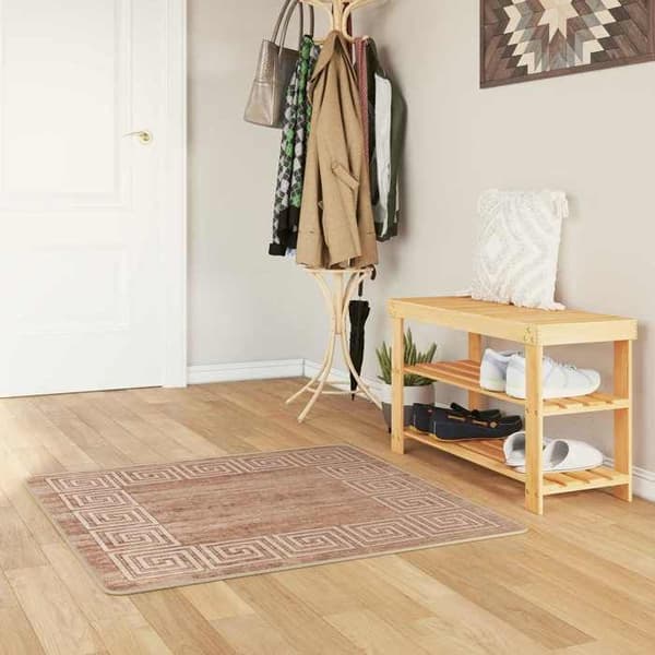 Maison Exclusive - Løber Tæppe MARSA Hvid 100 x 100 cm Polyester og PVC