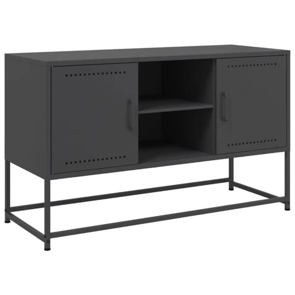 Maison Exclusive - Sort TV-møbel 100,5x39x60,5 cm stål Svart