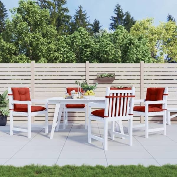 Maison Exclusive - Stolar med låg ryggstöd, 4-pack, blandad röd tyg