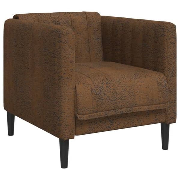 Maison Exclusive - Brun faux læder lænestol