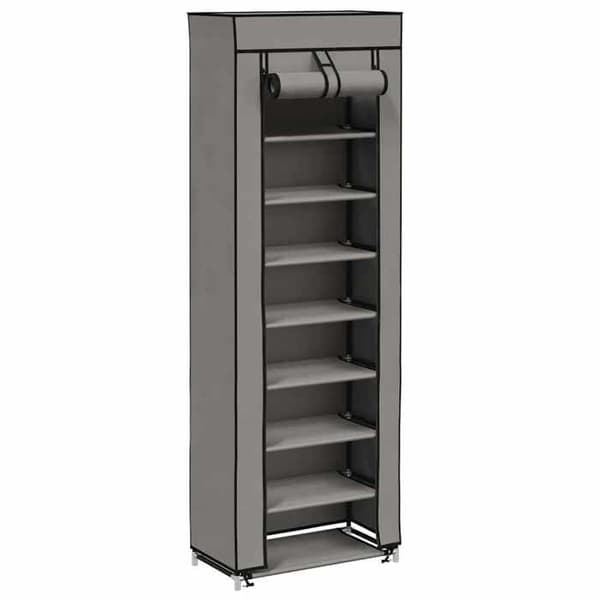 Maison Exclusive - Kenkäkaappi suojapussilla Harmaa 57x29x162 cm Kangas grå
