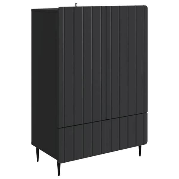 Maison Exclusive - Buffet Sort 66 x 34,5 x 97 cm Ingeniørtræ Svart