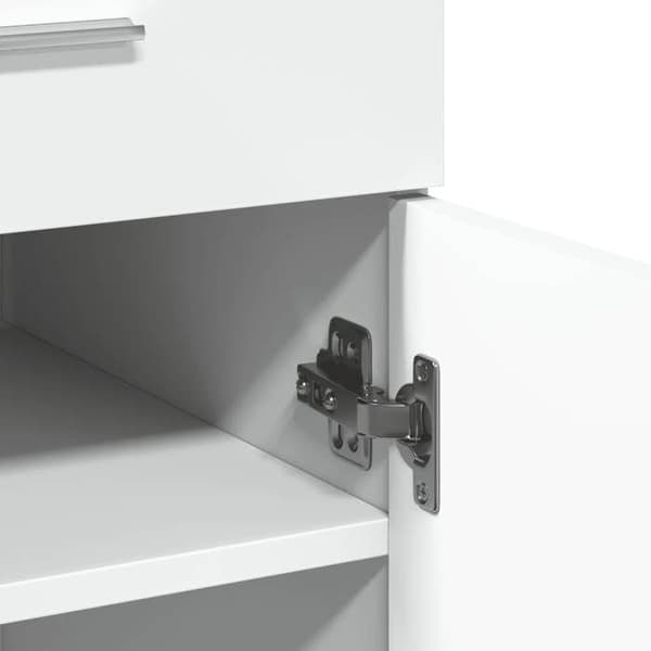 Maison Exclusive - Buffé vit 80x42,5x93 cm ingenjörsträ