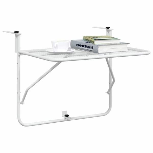 Maison Exclusive - Balkongbord Vit 60x40 cm Stål