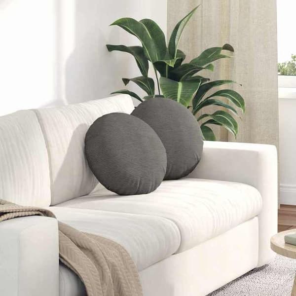 Sittkudde - EXKLUSIV HEM - Rund 40 cm - Kordvelour - Avtagbar - Polyesterfyllning