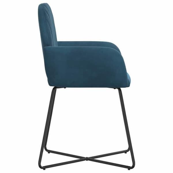 Maison Exclusive - Matstolar 2 st Sammet Blå 55 x 50 x 84 cm