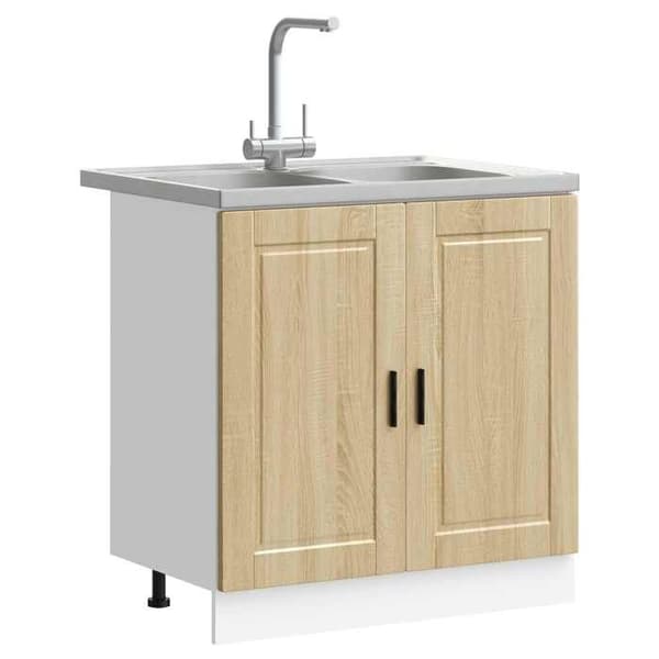Maison Exclusive - Porto 2-delt underskabs møbel Brun 80 x 46 x 81,5 cm brun