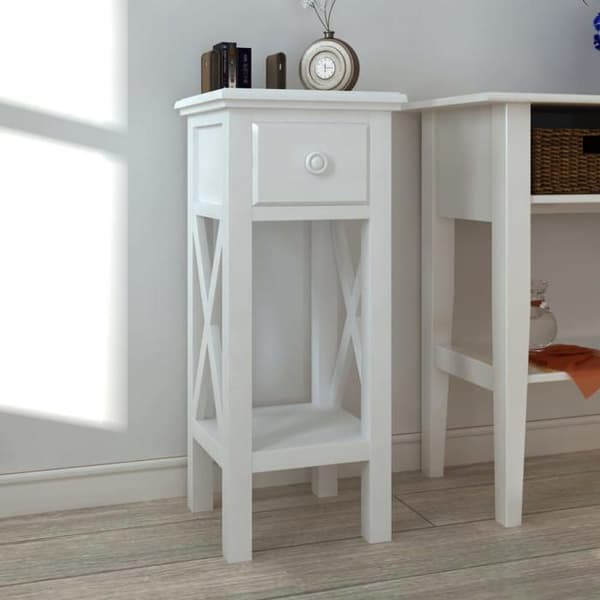 Maison Exclusive - Sidebord med skuffe Hvid Vit