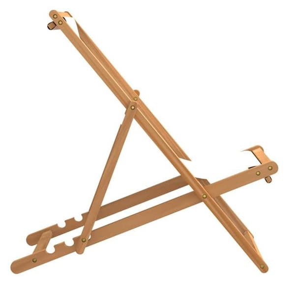 Maison Exclusive - Teak terrasse stol 56x105x96 cm Creme farve