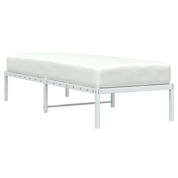 Maison Exclusive - Sängram i vitt metall 80x200 cm