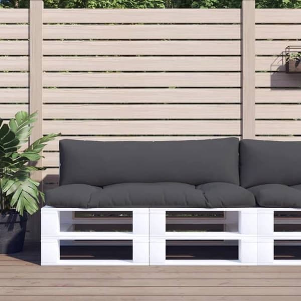 Maison Exclusive - Pallet puder sæt af 2 antracit stof