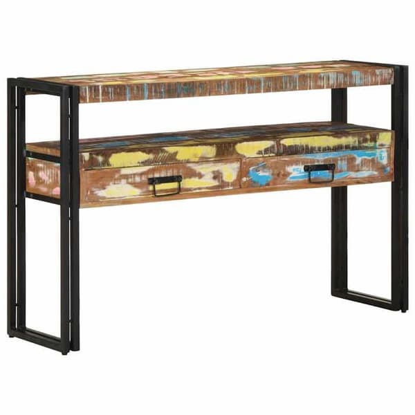 Maison Exclusive - Konsolbord Multicolor 120 x 33 x 75 cm Återvunnet Trä Solid Flerfärgad