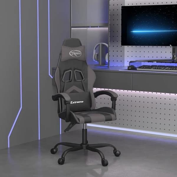Maison Exclusive - Spelstol Svart och grå Konstläder