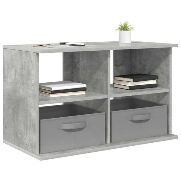 Maison Exclusive - Televisioteline laatikolla Harmaa betoni 79 x 40 x 48 cm