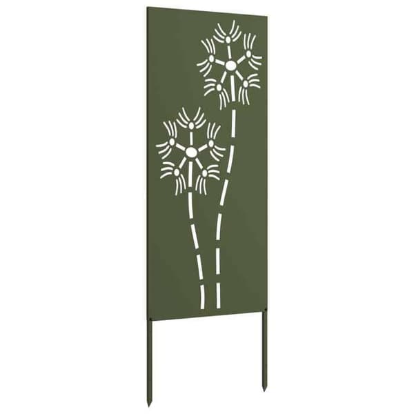 Trädgårdsskärm - EXKLUSIV HEM - Rektangulär - Olivgrön - Matt stål - 50 x 140 cm Olivgrön