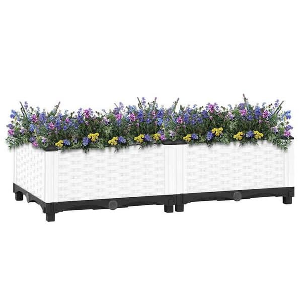 Maison Exclusive - Hævet seng 80x40x23 cm Polypropylen Vit