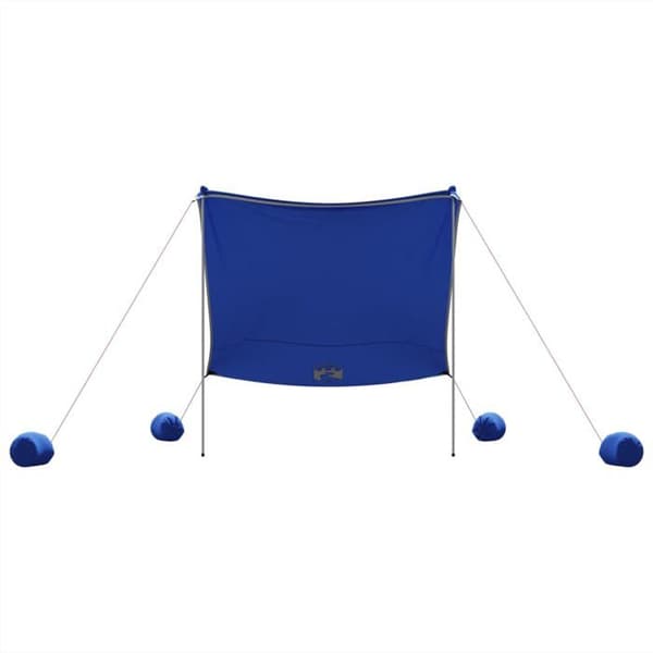 Maison Exclusive - Strandmarkise med blå sandankre 214x236 cm