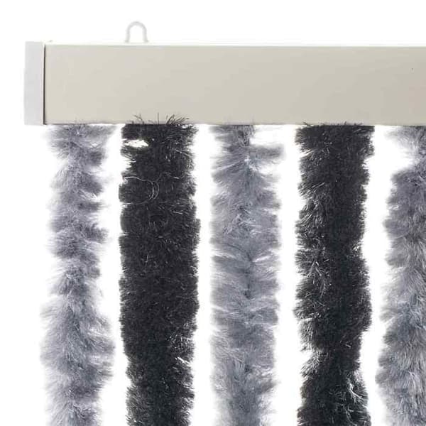 Maison Exclusive - Harmaa ja musta hyttysverkko 56x200 cm chenille