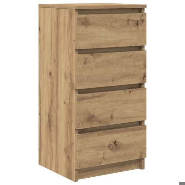 Maison Exclusive - Buffet i håndlavet egetræ 37,5x35x76 cm i ingeniørtræ