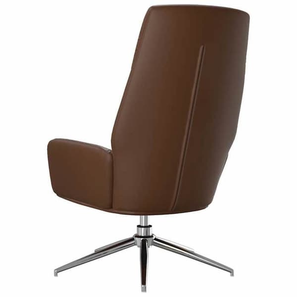 Maison Exclusive - Avkopplingsstol Brun Äkta Läder brun