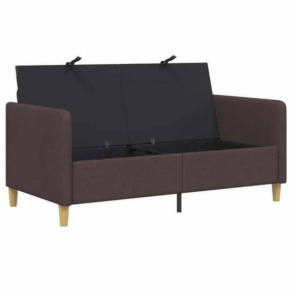 Maison Exclusive - Soffa med förvaring Mörkbrun 152 x 78 x 87 cm Polyester