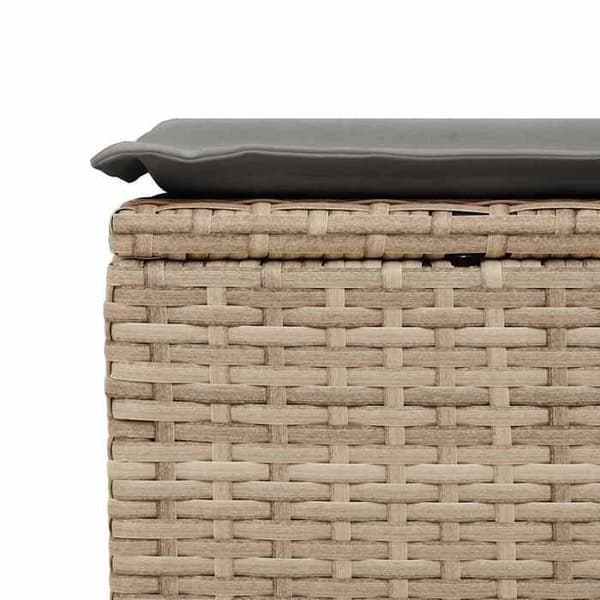 Maison Exclusive - Trädgårdsmöbler med kuddar 2 st beige flätad resin akacia
