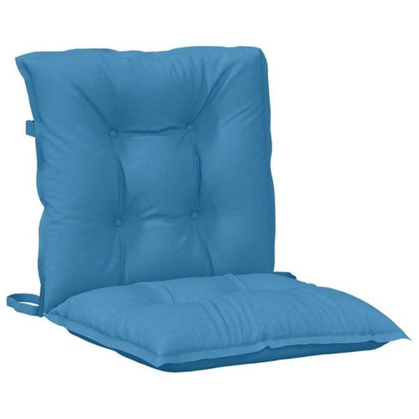 Maison Exclusive - Stolar med låg ryggstöd, 4-pack, blandad blå tyg
