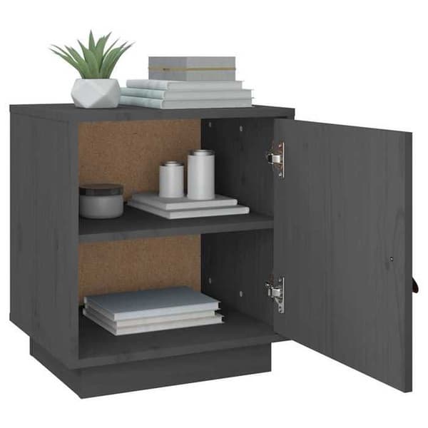 Maison Exclusive - Yöpöydät 2 kpl Harmaa 40x34x45 cm Massiivipuu Grå