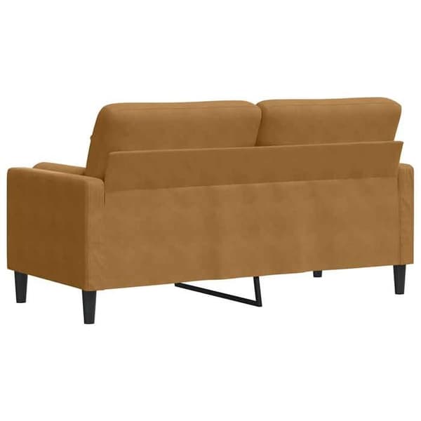 Maison Exclusive - Soffa 2 platser med bruna dekorativa kuddar 140 cm sammet