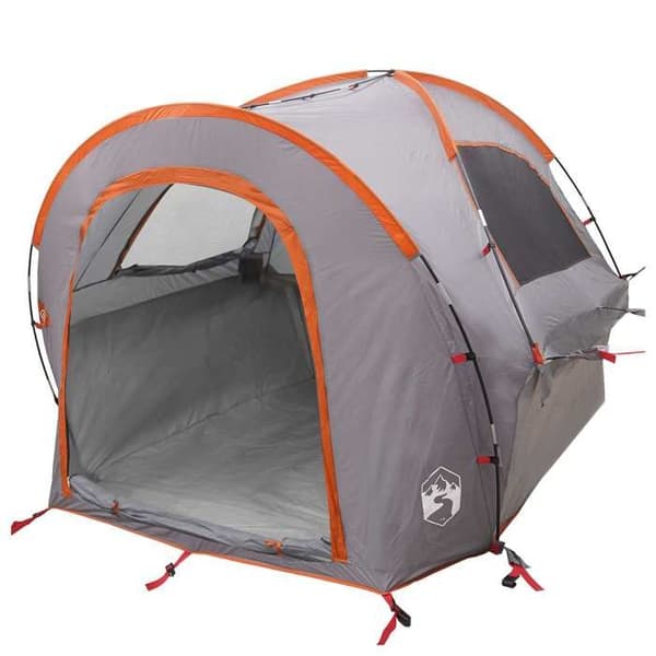 Maison Exclusive - Bil telt Grå og orange 2 personer Polyester og Stål