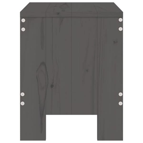 Maison Exclusive - Trädgårdsstolar set om 2 grå 40x36x45 cm massiv furu grå