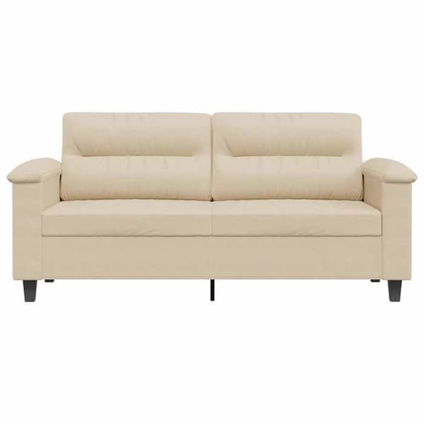 Maison Exclusive - Soffa 2-sits Creme 140 cm Mikrofiber Grädde