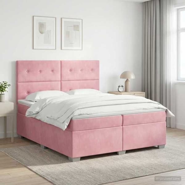 Maison Exclusive - Boxspring säng med Rose madrass 200 x 200 cm Sammet