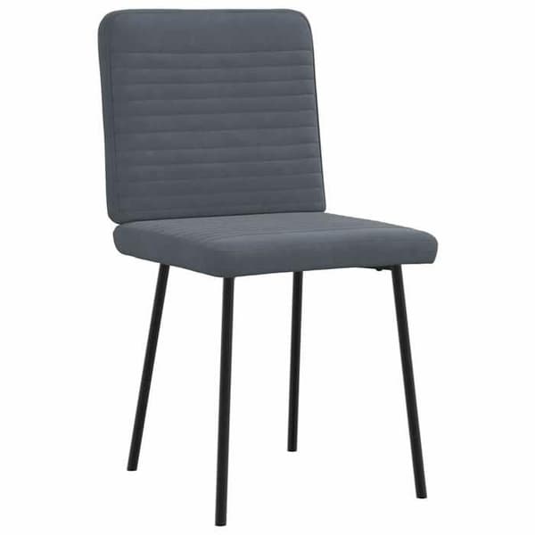 Maison Exclusive - Matstolar set om 2 Mörkgrå Sammet