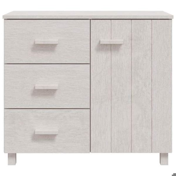 Maison Exclusive - Buffé HAMAR Vit 90x40x80 cm Massivt furu Vit