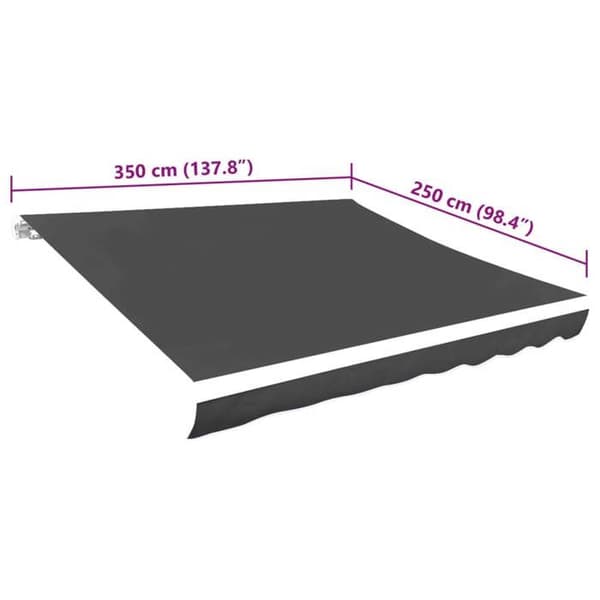 Maison Exclusive - Ersättningstyg för grå markis 350x250 cm polyester antracit