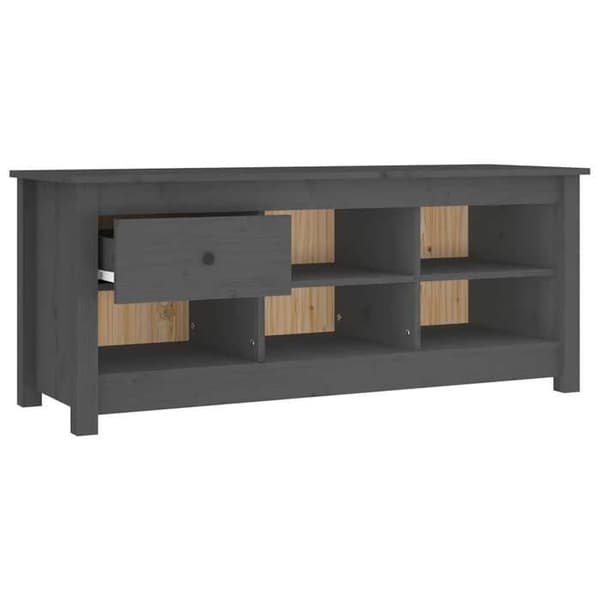 Skoark - MAISON EXCLUSIVE - 110 x 38 x 45,5 cm - Grå - Massiv fyr - 5 rum Grå