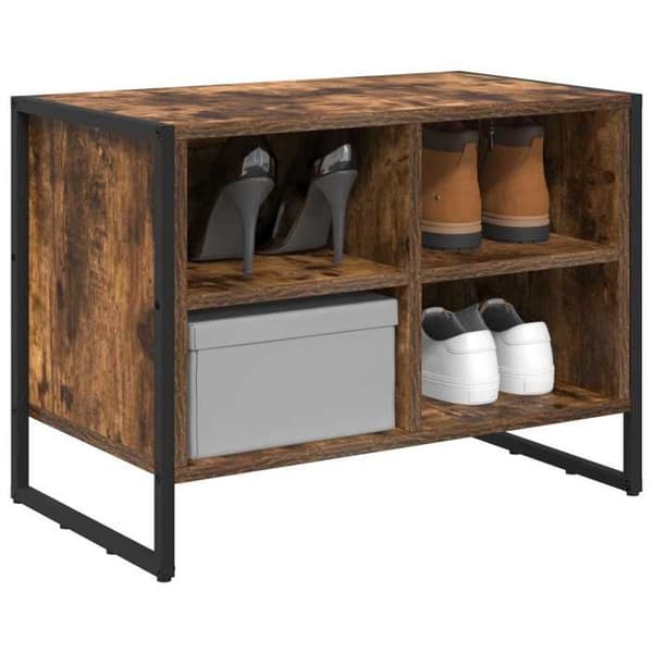 Skoopbevaring - EKSKLUSIV HUS - 60 x 35 x 44 cm - Ingeniørtræ - Industriel stil - Brun