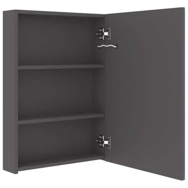 Maison Exclusive - Badeværelsesskab med LED-spejl Grå 50x13x70 cm