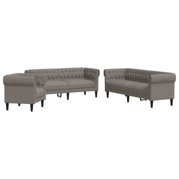 Maison Exclusive - 3 kpl taupe kangassohvasetti