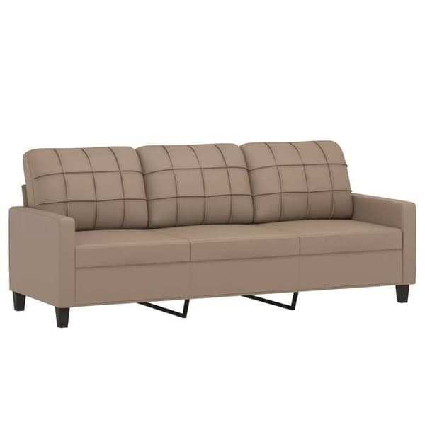 Maison Exclusive - Sæt af 4 sofaer med cappuccino puder i kunstlæder