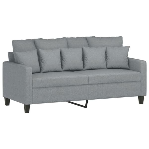 Sofa sæt - MAISON EXCLUSIVE - 3 dele sæt - Lys grå - Holdbart stof - Metalramme Ljusgrått