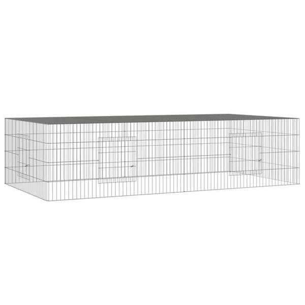 Koojer & burar - Maison Exclusive - Galvaniserat stål - 220 x 110 x 55 cm - 2 paneler Silver