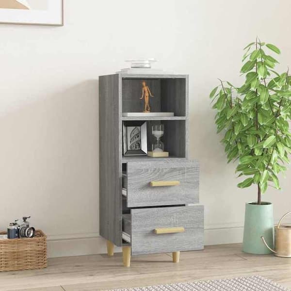 Maison Exclusive - Buffet Sonoma grå 34,5x34x90 cm Ingeniørtræ Grå