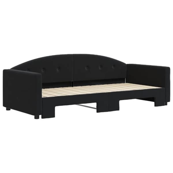 Maison Exclusive - Sovesofa med udtræk uden madras sort 90x200 cm
