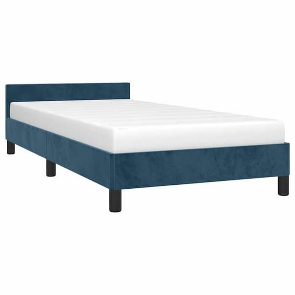 Maison Exclusive - Sengestel uden madras mørkeblå 100x200 cm velour