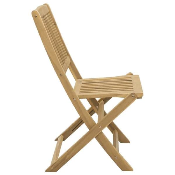 Maison Exclusive - Fällbara stolar set om 2 57x48,5x90 cm i massiv akaciaträ Ej specificerat