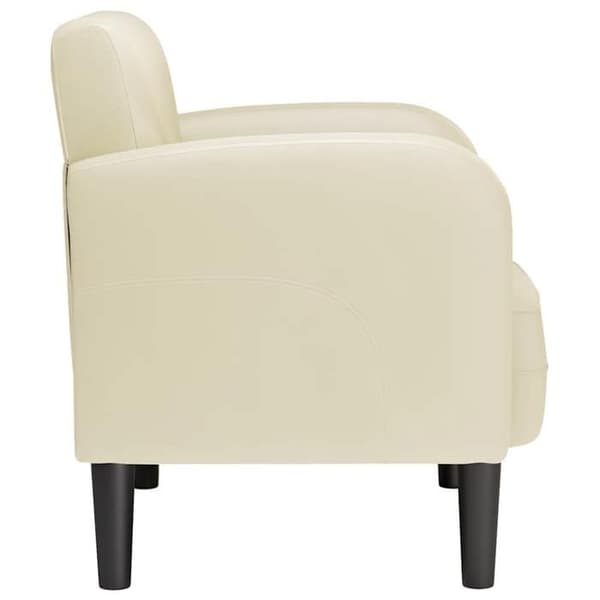 Stol - EKSKLUSIV HUS - Sofa stol 54 cm - Syntetisk læder - Armlæn - Creme Grädde